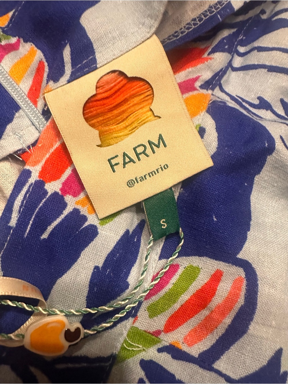 FARM Rio Blue Color Birds Maxi Dress - Picture 5 of 6